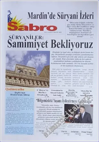 SÜRYANİ: Sabro ( Umut ) - Aylık Bağımsız Siyasi Gazete - Sayı: 3    Yıl: 1  Mayıs