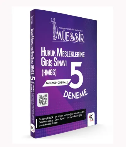 MÜESSİR Hukuk Mesleklerine Giriş Sınavına (HMGS) Hazırlık 5 Deneme- Karekod Çözümlü