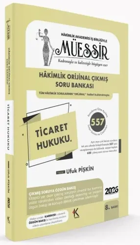 MÜESSİR 2026 Hakimlik Ticaret Hukuku Orijinal Çıkmış Soru Bankası Çözü