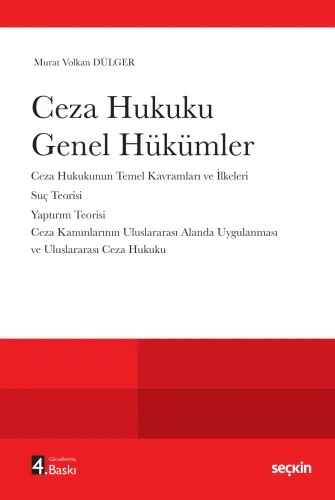 Ceza Hukuku Genel Hükümler Murat Volkan Dülger