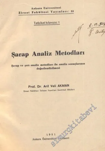 Şarap Analiz Metodları -