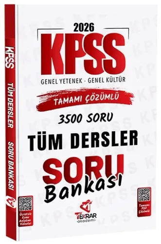 Tekrar Akademi 2026 KPSS Genel Yetenek Genel Kültür Soru Bankası Çözüm