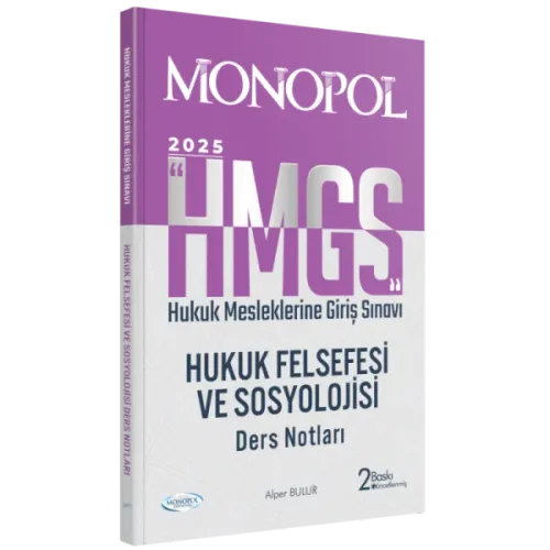 MONOPOL HMGS Hukuk Felsefesi ve Sosyolojisi Ders Notları