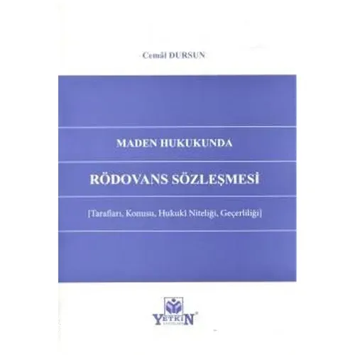Maden Hukukunda Rödovans Sözleşmesi