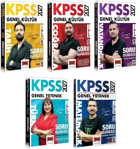 Yargı Yayınları 2027 KPSS Genel Yetenek Genel Kültür Soru Bankası 5'li Set