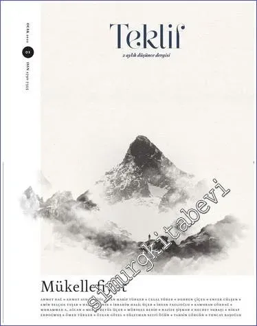 Teklif Dergisi - Mükellefiyet - Sayı: 1      Ocak