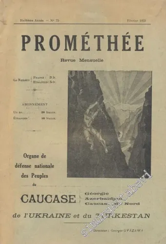 Prométhée - Organe de défense nationale des  Peuples du Caucase de l'Ukraine et du Turkestan -        1933