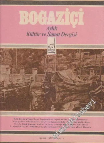 Boğaziçi Aylık Kültür  ve Sanat Dergisi   - Sayı: 5      Kasım 1982