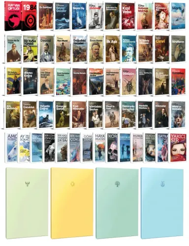 58 Dünya Klasiği ve Pastel Çizgisiz Defter Seti -2 - Halkkitabevi