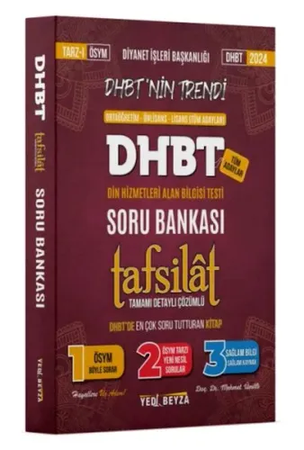 2024 DHBT Tafsilat Tamamı Çözümlü Soru Bankası