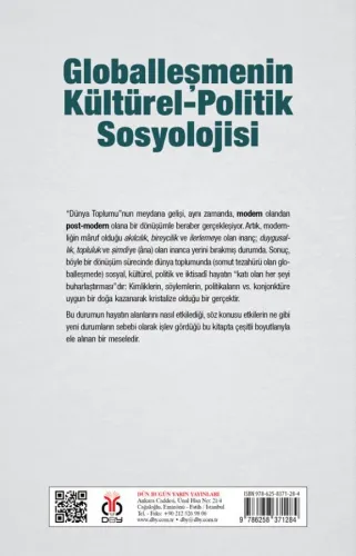 Globalleşmenin Kültürel-Politik Sosyolojisi Ali Yaşar Sarıbay Globalleşmenin Kültürel-Politik Sosyolojisi Ali Yaşar Sarıbay
