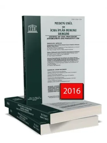 Legal Medeni Usul ve İcra İflas Hukuku Dergisi ( 2016 Yılı Aboneliği ) ( 3 Sayı )