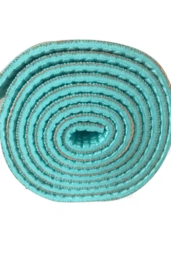 Doğal Jüt Kaplama Turkuaz Yoga Mat