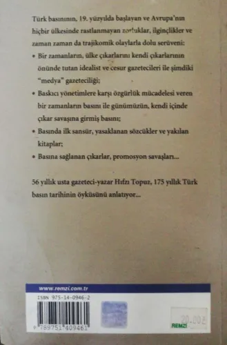 Türk Basın Tarihi Hıfzı Topuz Remzi Kitabevi