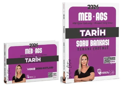 Hoca Kafası Yayınları 2026 MEB-AGS Tarih Video Ders Notları ve Soru Bankası 2'li Set