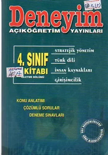 4. Sınıf B Kitabı İşletme Bölümü