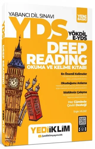 Yediiklim Yayınları YDS YÖKDİL Deep Reading Okuma ve Kelime Kitabı