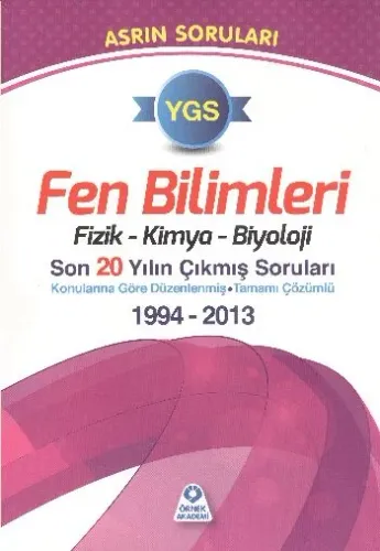 Örnek Akademi YGS Fen Bilimleri Çıkmış Sorular