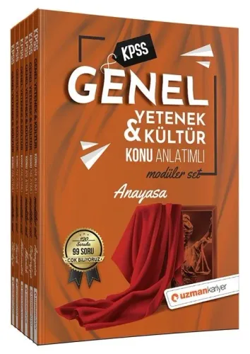 ​​Uzman Kariyer Yayınları KPSS Genel Yetenek Kültür Konu Anlatımlı Modüler Set (6 Kitap)