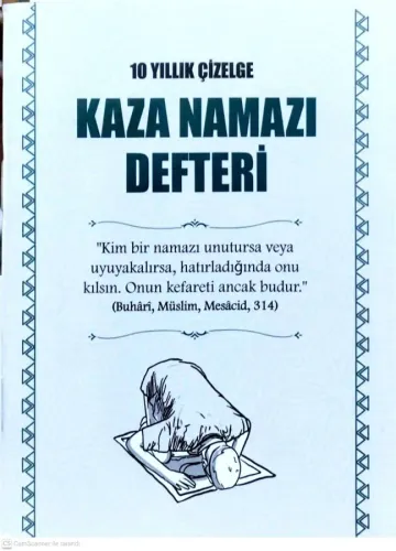 10 Yıllık  Kaza Namazı Defteri