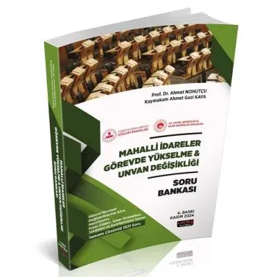 Mahalli İdareler Görevde Yükselme ve Unvan Değişikliği Soru Bankası