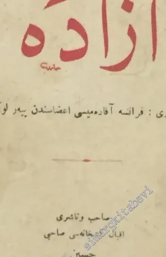 OSMANLICA: Azade [ Aziyede ] -        1923