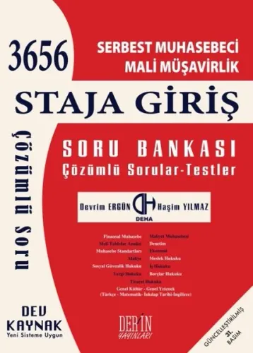 SMMM Staja Giriş Soru Bankası Çözümlü Sorular - Testler