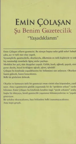 Şu Benim Gazetecilik "Yaşadıklarım" Emin Çölaşan Doğan Kitap %33 indir