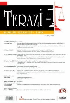 Terazi Hukuk Dergisi Sayı:208 Aralık 2023