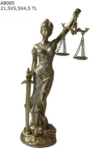 Adalet Biblo Sarı Simli 21,5 cm