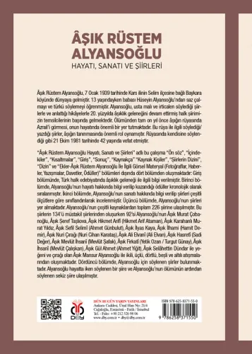 Âşık Rüstem Alyansoğlu Hayatı, Sanatı ve Şiirleri Yiğit Alpkan Âşık Rüstem Alyansoğlu Hayatı, Sanatı ve Şiirleri Yiğit Alpkan