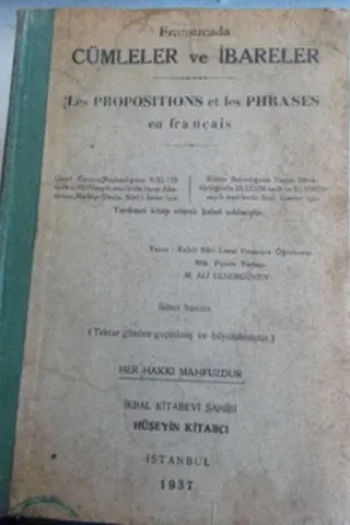 Fransızcada Cümleler ve İbareler