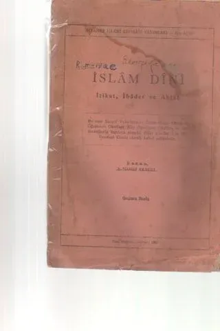 İslam Dini İtikat,İbadet ve Ahlak