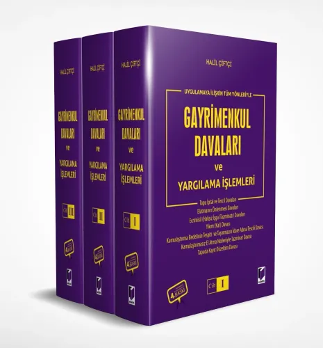 Gayrimenkul Davaları ve Yargılama İşlemleri 3 Cilt Halil ÇİFTÇİ