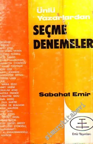 Ünlü Yazarlardan Seçme Denemeler -