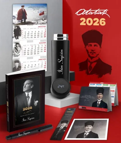 Kişiye Özel 2026 Atatürk İstikbal Ajanda - Sakarya Duvar Takvimi - Mas