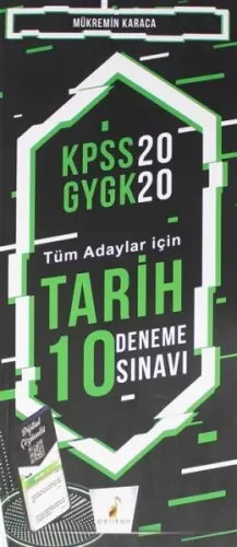 Pelikan KPSS 2020 GYGK - Tüm Adaylar İçin Tarih 10 Deneme Sınavı (Yeni)