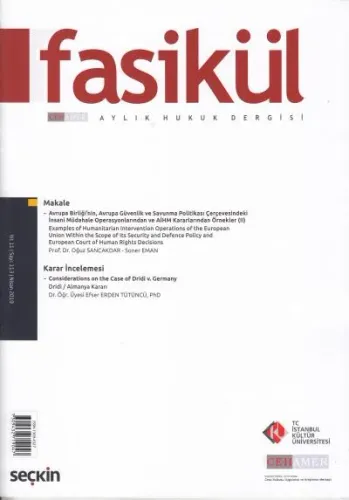 Fasikül Aylık Hukuk Dergisi Yıl:11 Sayı:113 Nisan 2019