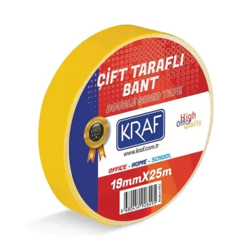 KRAF ÇİFT TARAFLI BANT 19mm x 25m 2519G
