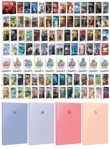 98 Dünya Klasiği ve Pastel Çizgisiz Defter Seti -1 - Halkkitabevi