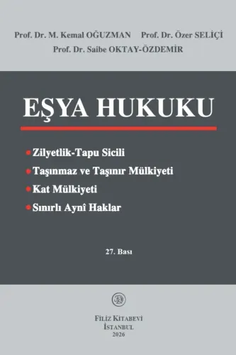 Eşya Hukuku M. Kemal Oğuzman