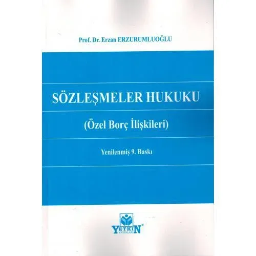Sözleşmeler Hukuku (Özel Borç İlişkileri)