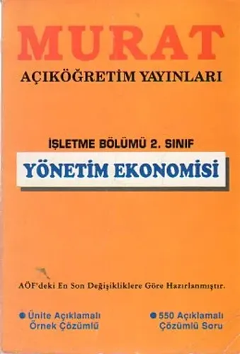 2. Sınıf İşletme Bölümü Yönetim Ekonomisi
