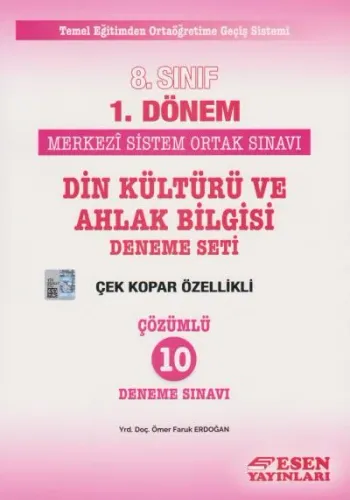 Esen 8. Sınıf 1. Dönem Din Kültürü ve Ahlak Bilgisi Deneme Seti