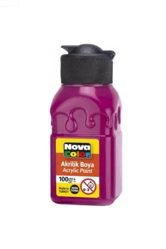 NOVA COLOR AKRİLİK BOYA ŞİŞE MAGENTA KIRMIZI 100 CC