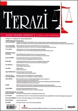 Terazi Aylık Hukuk Dergisi Yıl: 13 Sayı: 143, Temmuz 2018
