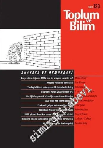 Toplum ve Bilim - Üç Aylık Dergi: Anayasa ve Demokrasi - Sayı: 123