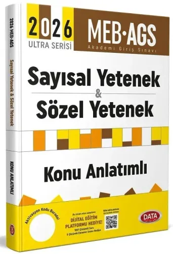 Data Yayınları2026 MEB-AGS Sayısal-Sözel Yetenek Konu Anlatımlı Ultra Serisi