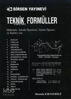 Teknik Formüller; Mühendis, Teknik Öğretmen, Teknik Öğrenci ve İlgililer İçin