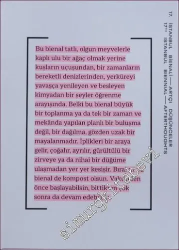 17. İstanbul Bienali - Artçı Düşünceler  -        2022